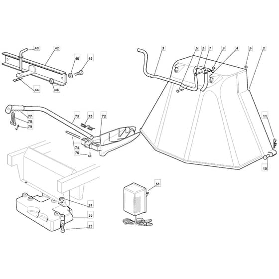 1436H - 2005 - 13-2652-15 - Mountfield Ride On Mower Options Diagram