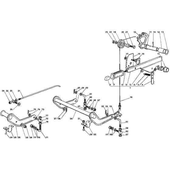 1436H - 2006 - 13-2683-11 - Mountfield Ride On Mower Deck Lifting Diagram