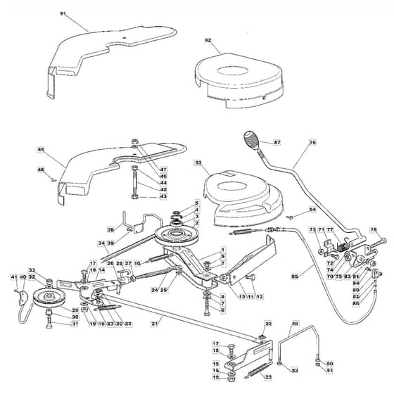 1436H - 2006 - 13-2683-11 - Mountfield Ride On Mower Engagement Diagram