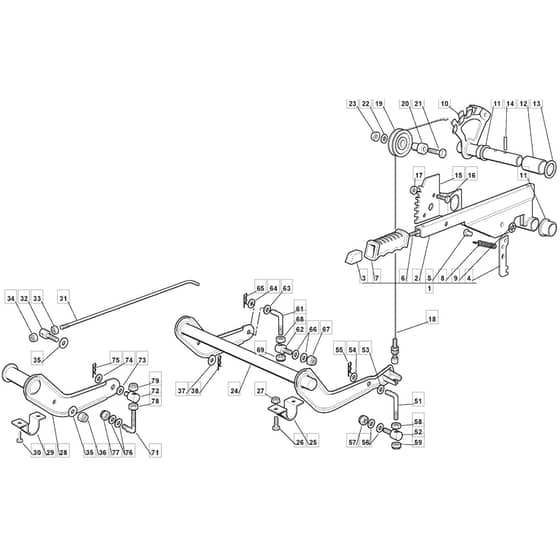 1436H - 2005 - 299961333/MOE - Mountfield Ride On Mower Deck Lifting Diagram