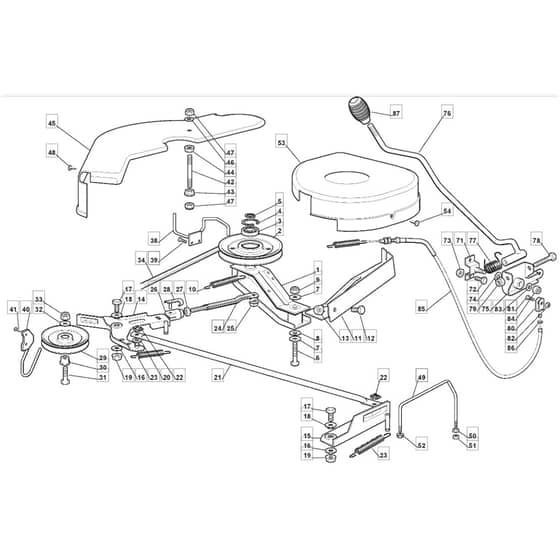1436H - 2005 - 299961333/MOU - Mountfield Ride On Mower Blade Diagram
