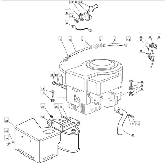 1436H - 2002-2006 - 299961383/MOE - Mountfield Ride On Mower B&S Engine Diagram