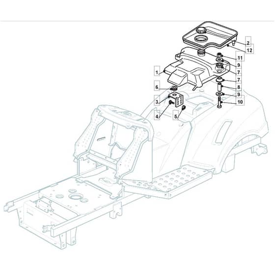 1436H - 2008 - 299964383/BM8 - Mountfield Ride On Mower Fuel Tank Diagram