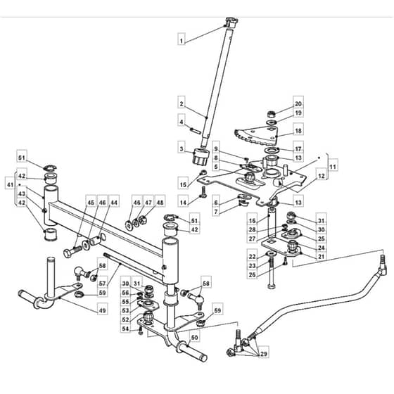 1436H - 2008 - 299964383/BM8 - Mountfield Ride On Mower Steering Diagram