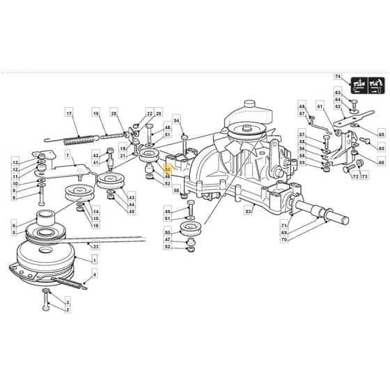 1436H - 2007 - 299964383/ME7 - Mountfield Ride On Mower Transmission Diagram
