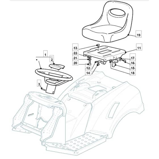 1436H - 2007 - 299964383/MO7 - Mountfield Ride On Mower Seat Diagram