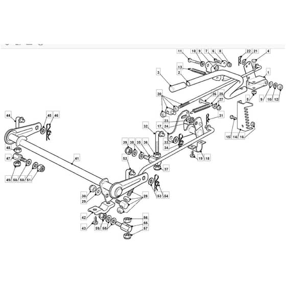 1436H - 2008 - 299964383/UM8 - Mountfield Ride On Mower Deck Lifting Diagram