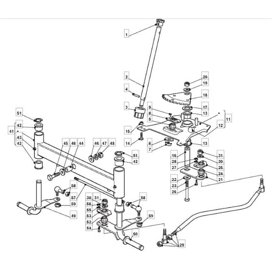 1436H - 2008 - 299964383/UM8 - Mountfield Ride On Mower Steering Diagram