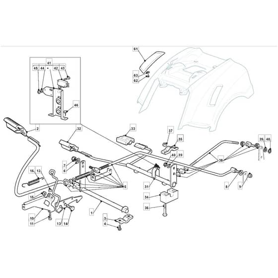 1436H - 2012-2013 - 2T0420283/MFR - Mountfield Ride On Mower Controls Diagram