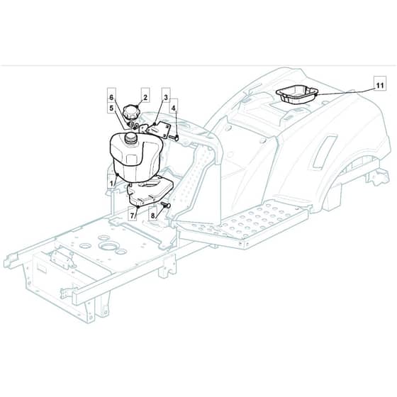 1436H - 2012-2013 - 2T0420283/MFR - Mountfield Ride On Mower Fuel Tank Diagram