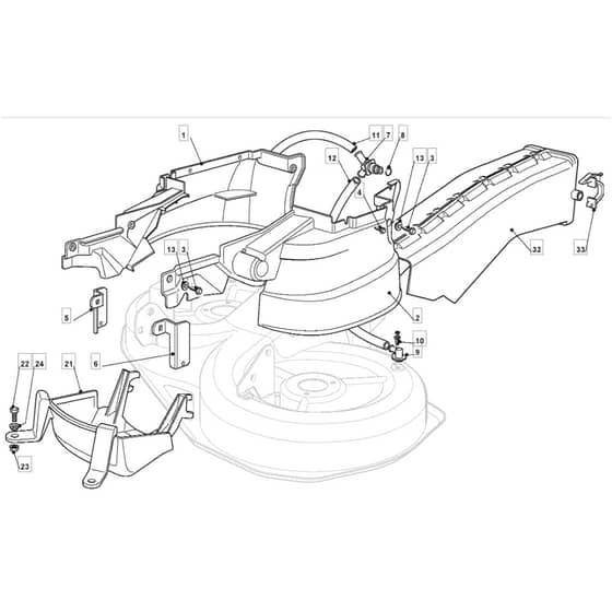 1436H - 2012-2013 - 2T0420283/MFR - Mountfield Ride On Mower Guards Diagram