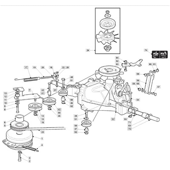 1436H - 2012-2013 - 2T0420283/MFR - Mountfield Ride On Mower Transmission Diagram