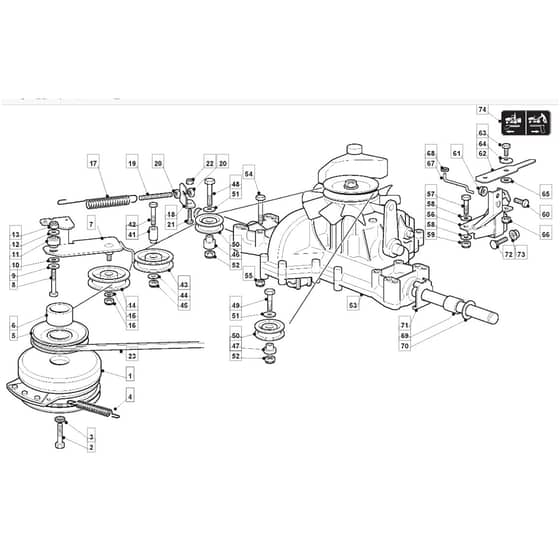 1436H - 2009 - 2T2642483/UM9 - Mountfield Ride On Mower Transmission Diagram