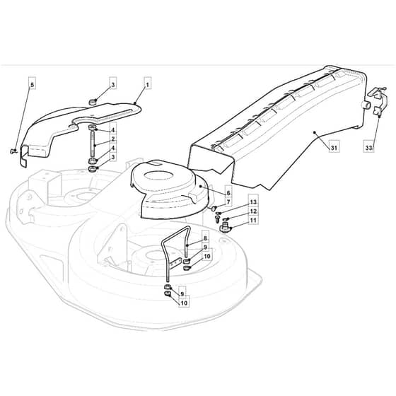 1436H - 2009 - 2T2644483/UM9 - Mountfield Ride On Mower Guards Diagram