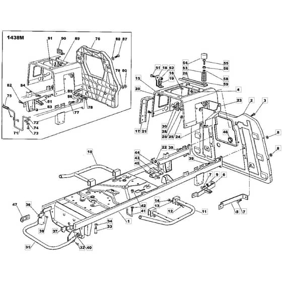 1436M - 2002 - 13-2651-12 - Mountfield Ride On Mower Chassis Diagram