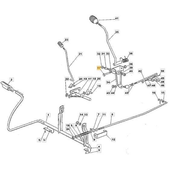1436M - 2004 - 13-2651-14 - Mountfield Ride On Mower Control Diagram