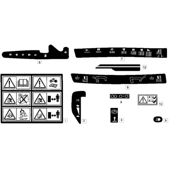 1436M - 2004 - 13-2651-14 - Mountfield Ride On Mower Labels Diagram