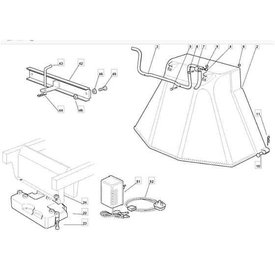 1436M - 2002-2005 - 299951333/MOU - Mountfield Ride On Mower Options Diagram
