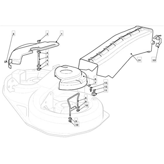1436M - 2008 - 299954383/BM8 - Mountfield Ride On Mower Guards Diagram