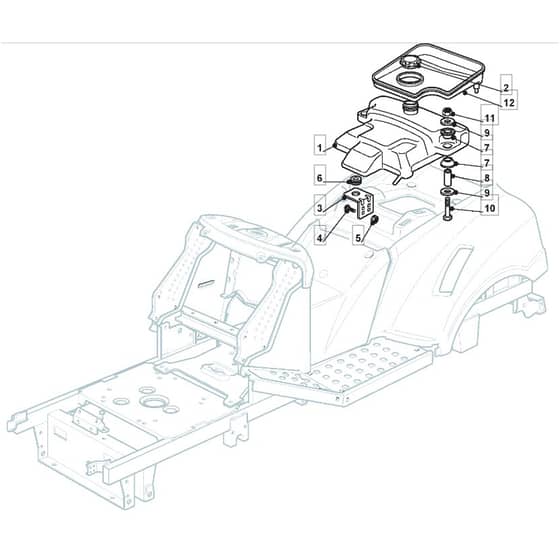 1436M - 2008 - 299954383/UM8 - Mountfield Ride On Mower Fuel Tank Diagram