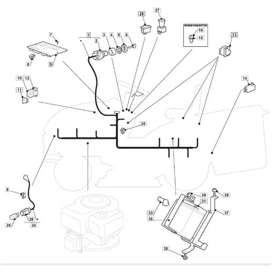 1436M - 2008 - 299954483/UM8 - Mountfield Ride On Mower Electrics Diagram