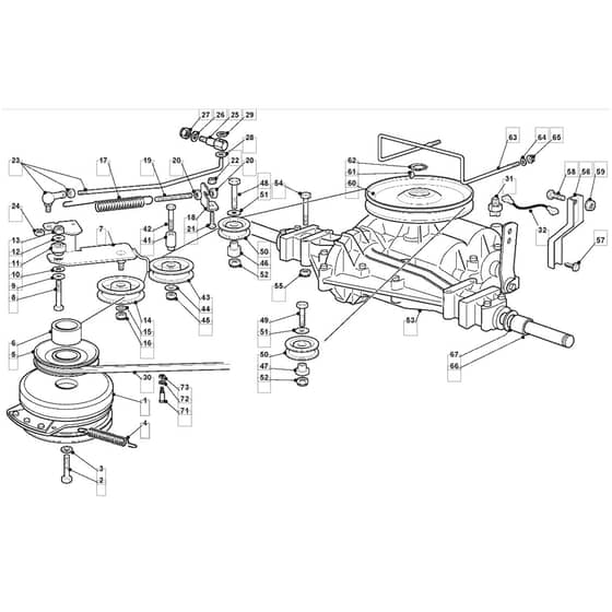 1436M - 2008 - 299954483/UM8 - Mountfield Ride On Mower Transmission Diagram