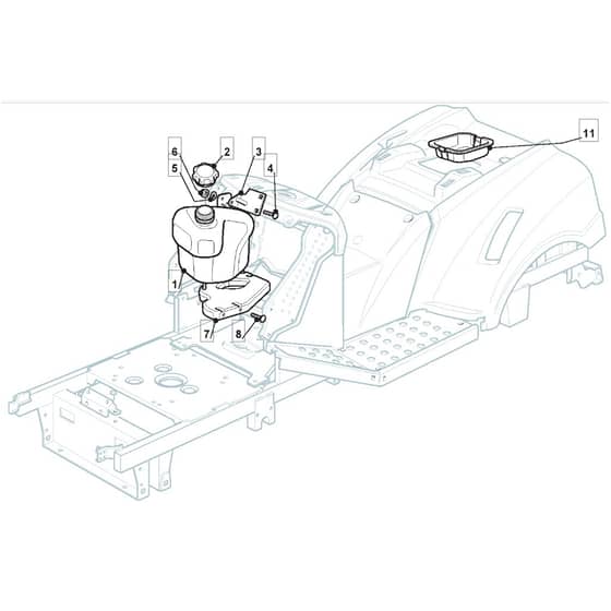 1436M - 2011-2013 - 2T0320283/M10 - Mountfield Ride On Mower Fuel Tank Diagram
