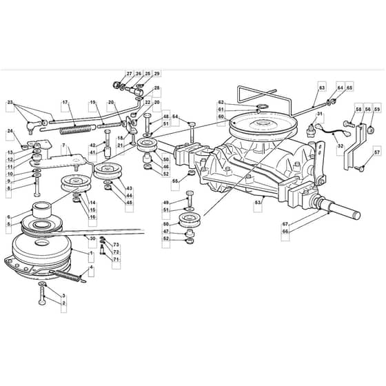 1436M - 2011-2013 - 2T0320483/M10 - Mountfield Ride On Mower Clutch Diagram