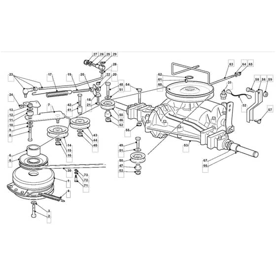 1436M - 2009 - 2T2242483/UM9 - Mountfield Ride On Mower Clutch Diagram