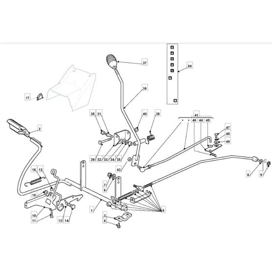1436M - 2009 - 2T2242483/UM9 - Mountfield Ride On Mower Controls Diagram