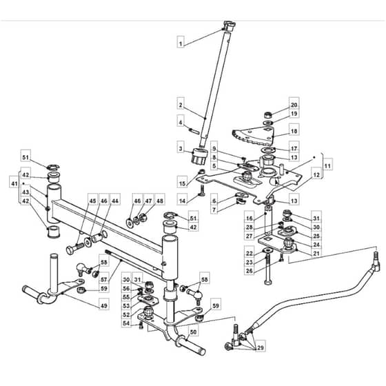1436M - 2009 - 2T2244483/UM9 - Mountfield Ride On Mower Steering Diagram