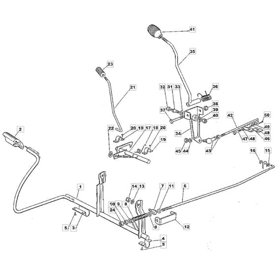1436S - 2006 - 13-2670-11 - Mountfield Ride On Mower Controls Diagram