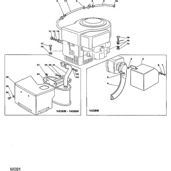 1438M - 2002 - 13-2656-12 - Mountfield Ride On Mower Engine Diagram