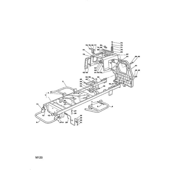 1438M - 2003 - 13-2656-13 - Mountfield Ride On Mower Chassis Diagram