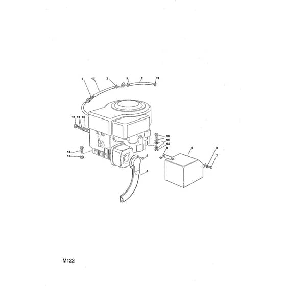 1438M - 2003 - 13-2656-13 - Mountfield Ride On Mower Engine Diagram