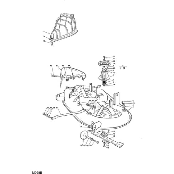 1438M - 2006 - 13-2673-11 - Mountfield Ride On Mower 98cm Deck Diagram