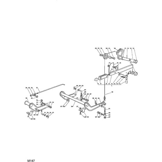 1438M - 2006 - 13-2673-11 - Mountfield Ride On Mower Deck Lifting Diagram