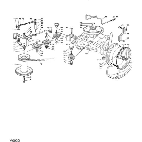 1438M - 2006 - 13-2673-11 - Mountfield Ride On Mower Transmission Diagram