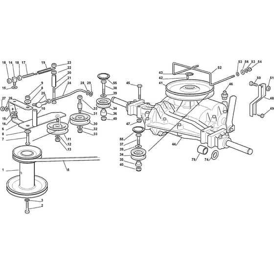 1438M - 2007 - 13-2673-12 - Mountfield Ride On Mower Transmission Diagram