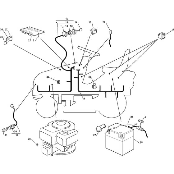 1438M - 2007 - 299952383/MOE - Mountfield Ride On Mower Electric Equipment Diagram