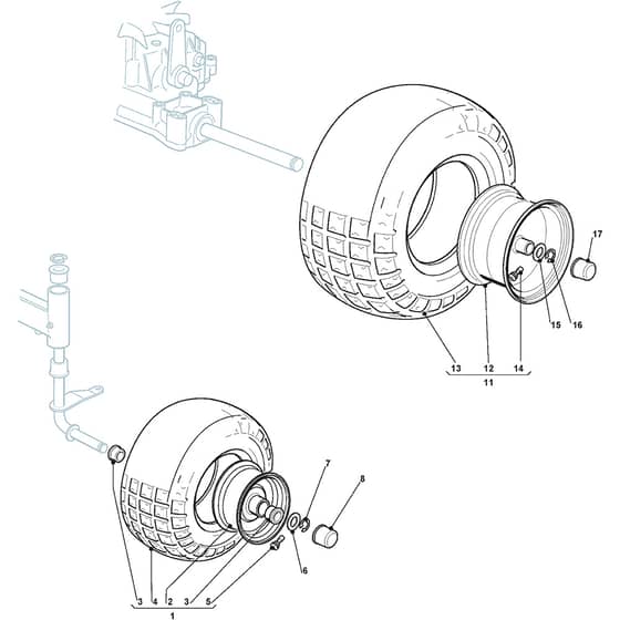 1438M - 2007 - 299952383/MOE - Mountfield Ride On Mower Wheels Diagram