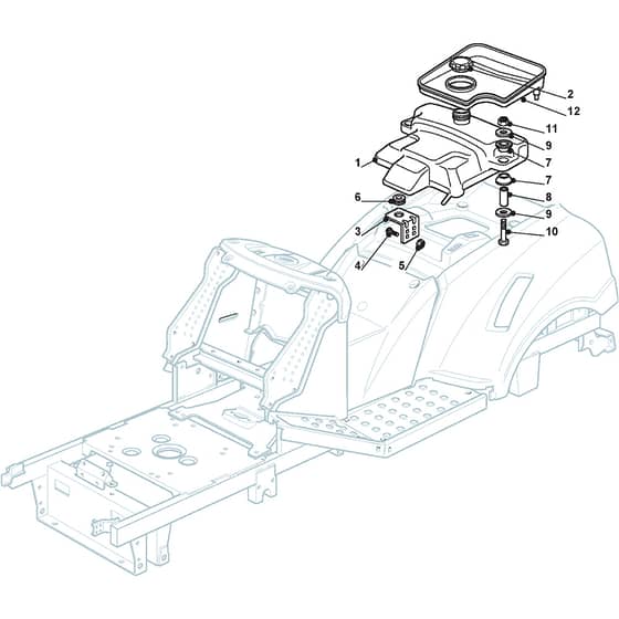 1438M - 2008 - 299958333/M08 - Mountfield Ride On Mower Fuel Tank Diagram