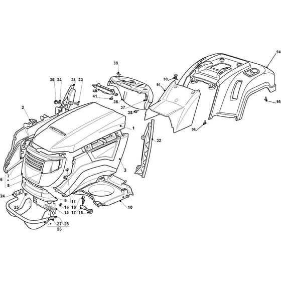 1438M - 2008 - 299958383/BM8 - Mountfield Ride On Mower Body Diagram