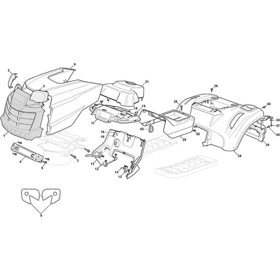 1438M-SDB - 2023 - 2T0510283/MTF - Mountfield Ride On Mower Body Diagram