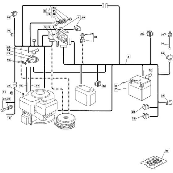 1440H - 2003 - 13-2660-13 - Mountfield Ride On Mower Electric Equipment Diagram