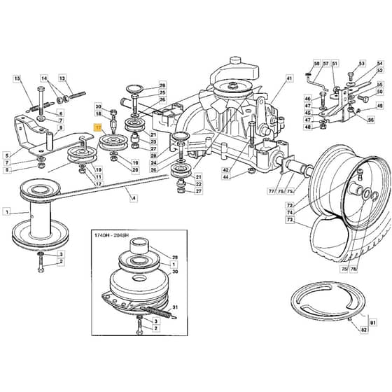 1440H - 2004 - 13-2660-14 - Mountfield Ride On Mower Transmission Diagram
