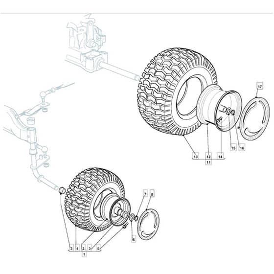 1440H - 2005 - 13-2660-15 - Mountfield Ride On Mower Wheels Diagram