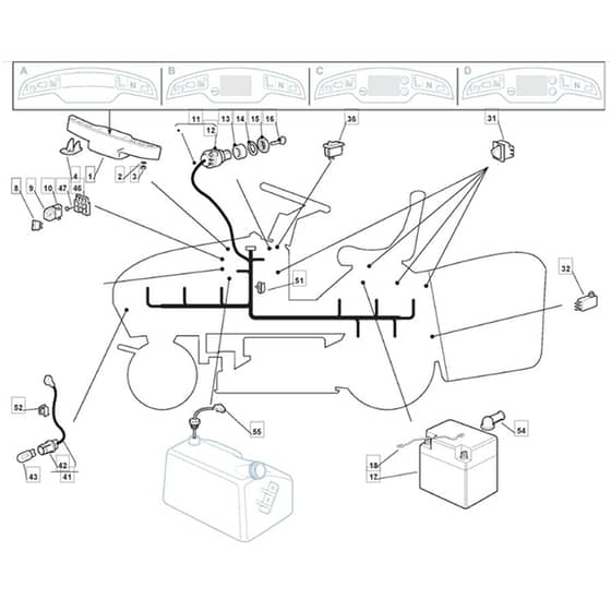 1440H - 2007 - 13-2675-11 - Mountfield Ride On Mower Electrics Diagram