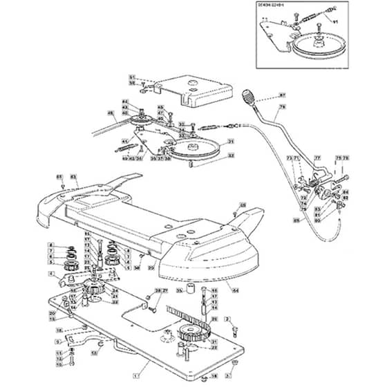 1440H - 2006 - 13-2684-11 - Mountfield Ride On Mower Deck Engagement Diagram