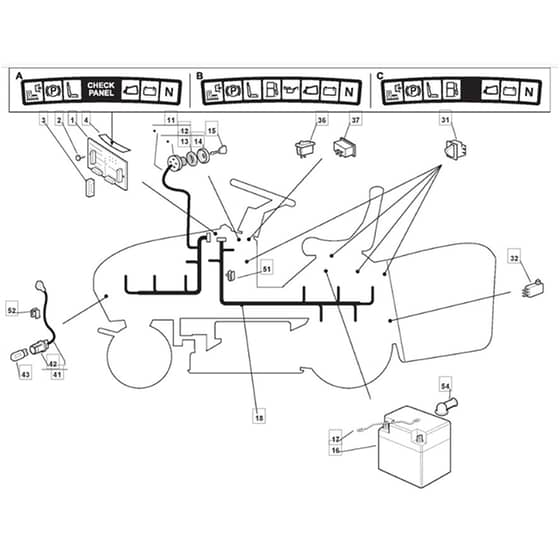 1440H - 2004-2005 - 299931333/MOE - Mountfield Ride On Mower Electrics Diagram